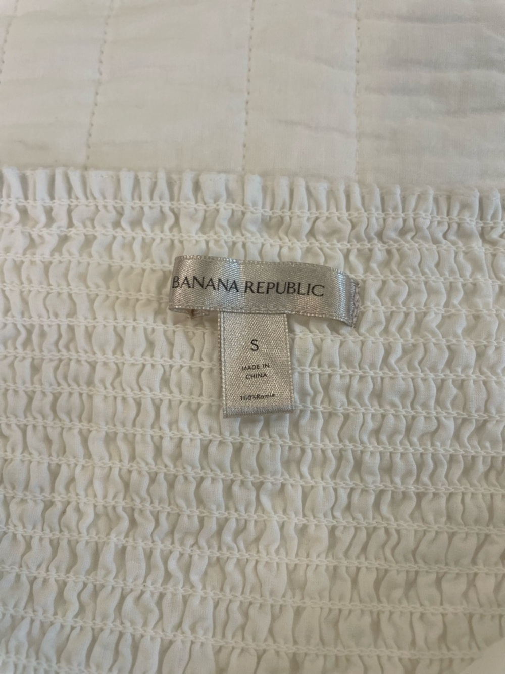 Banana Republic Size Small White Peasant Blouse - Picture 8 of 9